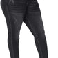 Womens Plus Size Skinny Jeans Stretchy High Waisted Ankle Jean
