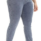 Womens Plus Size Skinny Tapered Pants Comfy Stretch High Waist Ankle Jean