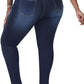Womens Plus Size Skinny Jeans Stretchy High Waisted Ankle Jean