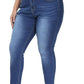 Womens Plus Size Skinny Jeans Stretchy High Waisted Ankle Jean