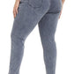 Womens Plus Size Skinny Tapered Pants Comfy Stretch High Waist Ankle Jean