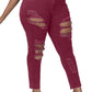 Womens Plus Size Skinny Jeans Stretchy High Waisted Ankle Jean