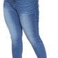 Womens Plus Size Skinny Jeans Stretchy High Waisted Ankle Jean