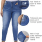 Womens Plus Size Skinny Jeans Stretchy High Waisted Ankle Jean