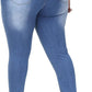 Womens Plus Size Skinny Jeans Stretchy High Waisted Ankle Jean