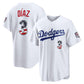 Los Angeles Dodgers #3 Edwin D¨ªaz USA 250 Fourth of July Home Stadium Jersey - White Puhics