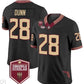 F.State Seminoles #28 Warrick Dunn Alumni Black Game American College Jerseys