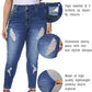 Womens Plus Size Skinny Jeans Stretchy High Waisted Ankle Jean
