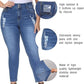 Womens Plus Size Skinny Jeans Stretchy High Waisted Ankle Jean
