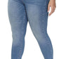 Womens Plus Size Skinny Jeans Stretchy High Waisted Classic Ankle Jean