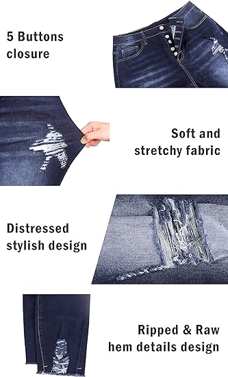 Womens Plus Size Skinny Jeans Stretchy High Waisted Ankle Jean