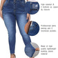 Womens Plus Size Skinny Jeans Stretchy High Waisted Ankle Jean