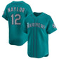 Seattle Mariners #12 Josh Naylor Aqua Limited Stitched Baseball Jersey