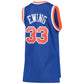 NY.Knicks #33 Patrick Ewing Mitchell & Ness Hardwood Classics 75th Anniversary Diamond Swingman Jersey Blue Stitched American Basketball Jersey