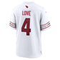 A.Cardinals #4 Jeremiyah Love White Game Player Stitched American Football Jerseys
