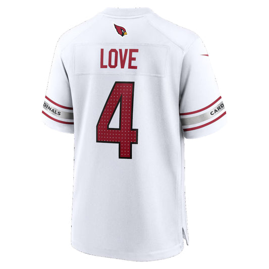 A.Cardinals #4 Jeremiyah Love White Game Player Stitched American Football Jerseys