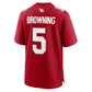 A.Cardinals #5 Baron Browning Cardinal Team Game Jersey Stitched American Football Jerseys