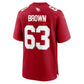 A.Cardinals #63 Evan Brown Cardinal Team Game Jersey Stitched American Football Jerseys