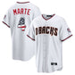 Arizona Diamondbacks #4 Ketel Marte Player White USA 250 Fourth of July Home Game Stitched Baseball Jersey