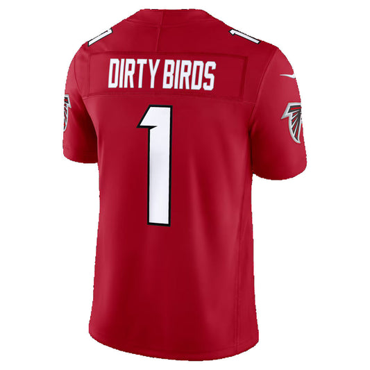 A.Falcons #1 Dirty Birds Red Team Vapor F.U.S.E. Stitched Limited Football Jersey