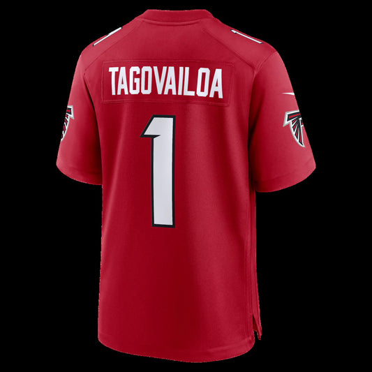 A.Falcons #1 Tua Tagovailoa Red Game Stitched American Football Jerseys