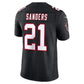 A.Falcons #21 Deion Sanders Black Alternate Throwback Vapor F.U.S.E. Stitched Retired Limited Football Jersey