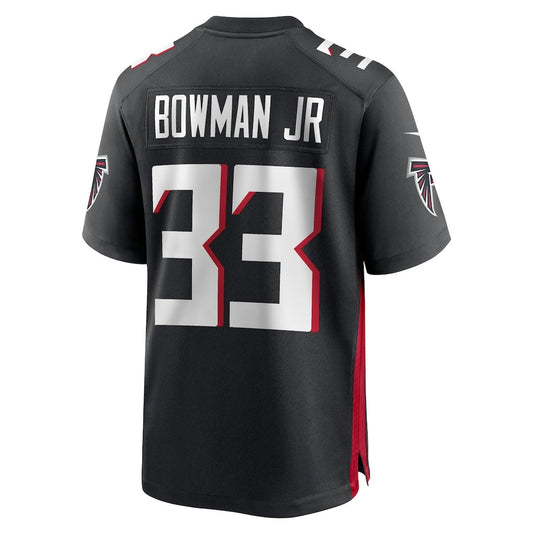 A.Falcons #33 Billy Bowman Jr. Black Team Game Stitched American Football Jerseys