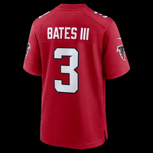 A.Falcons #3 Jessie Bates III Red Game Stitched American Football Jerseys