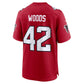 A.Falcons #42 Josh Woods Red Team Game Football Jersey