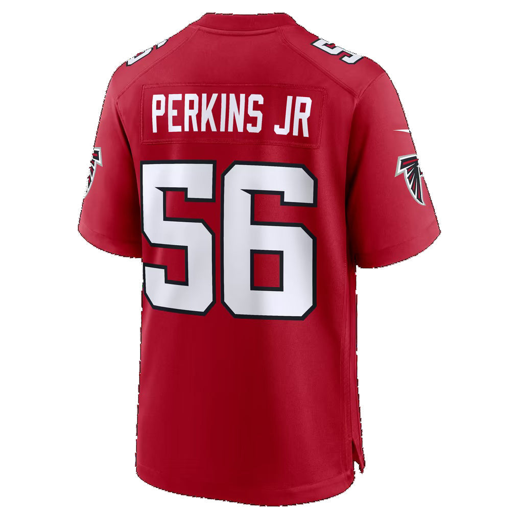A.Falcons #56 Harold Perkins Jr Red Team Game Football Jersey