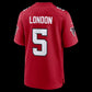 A.Falcons #5 Drake London Red Game Stitched American Football Jerseys