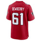 A.Falcons #61 Kam Dewberry Red Team Game Football Jersey