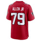 A.Falcons #79 Carlos Allen Jr. Red Team Game Football Jersey