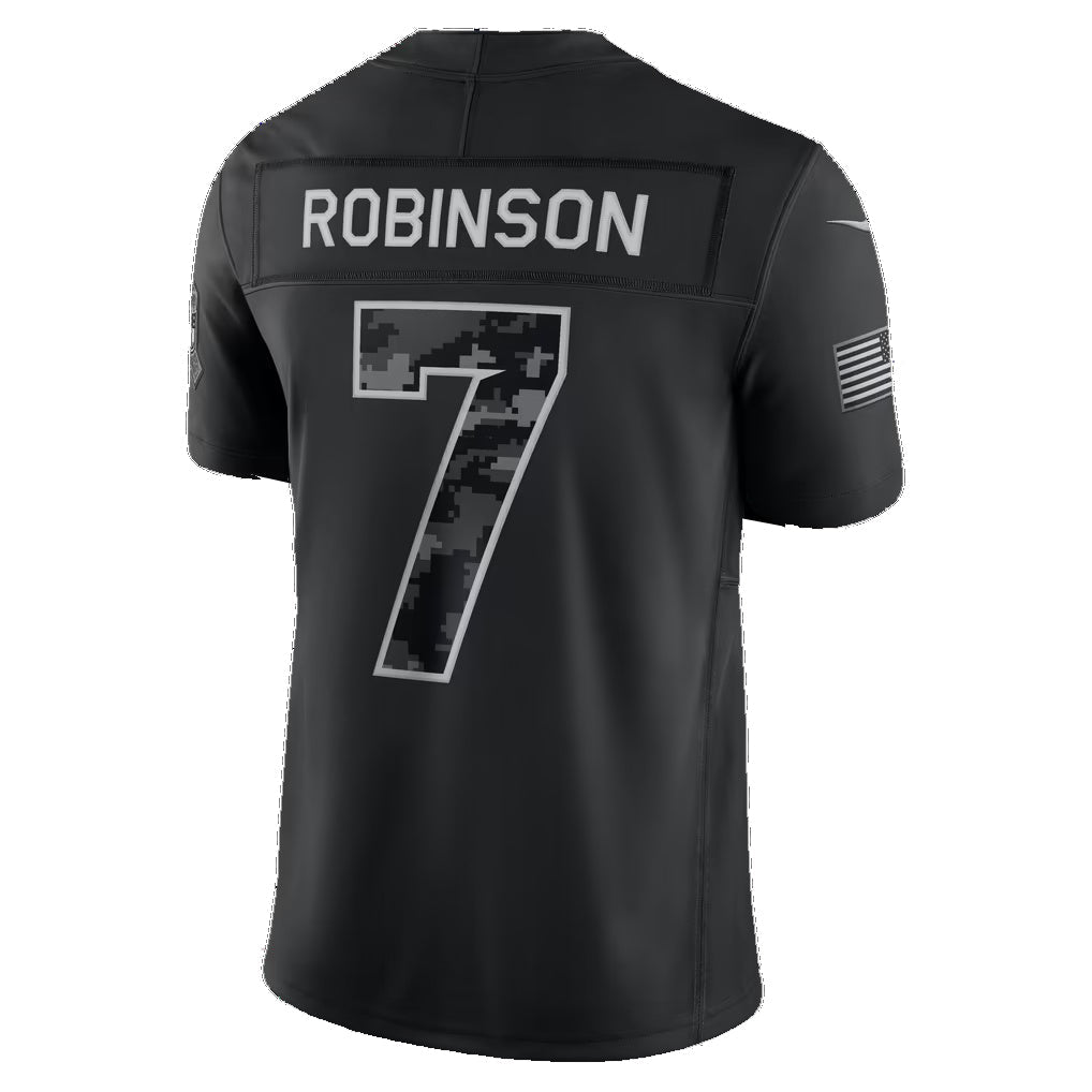 A.Falcons #7 Bijan Robinson Black 2026 Salute to Service Stitched Limited Football Jersey