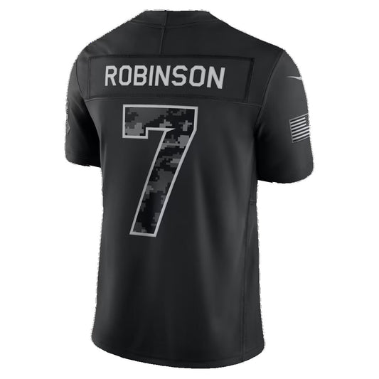 A.Falcons #7 Bijan Robinson Black 2026 Salute to Service Stitched Limited Football Jersey