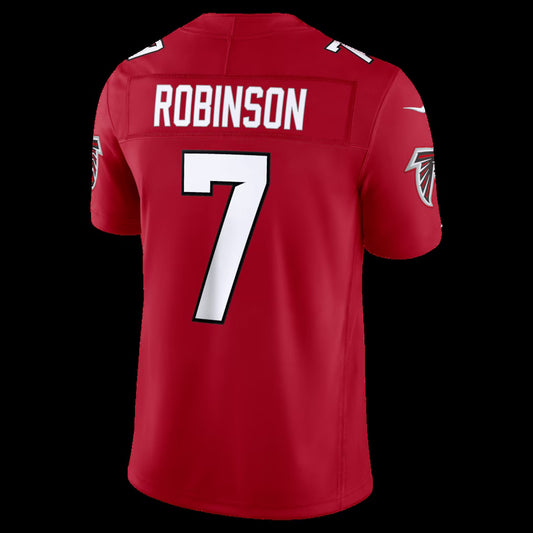A.Falcons #7 Bijan Robinson Red Vapor F.U.S.E. Sewn Down Limited Stitched American Football Jerseys