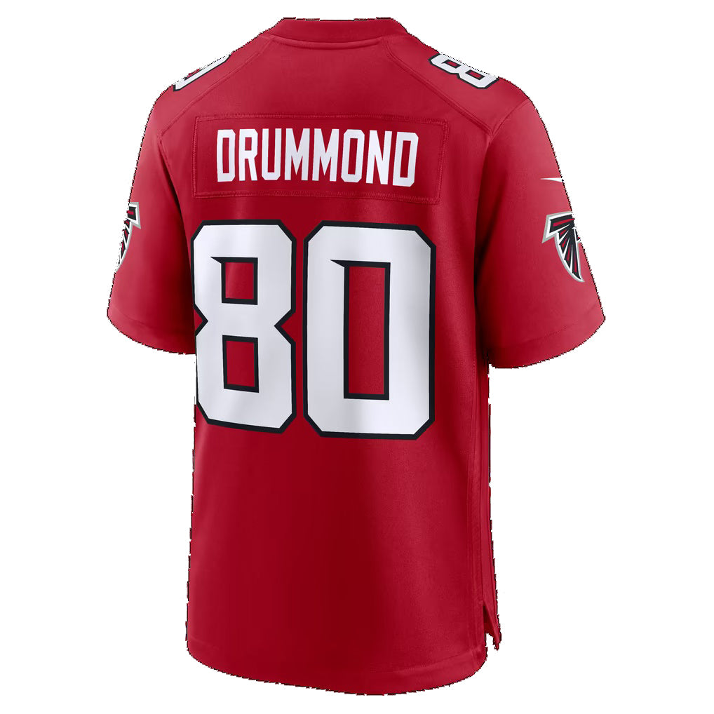 A.Falcons #80 Dylan Drummond Red Team Game Football Jersey