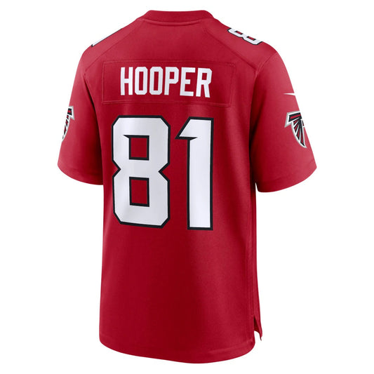 A.Falcons #81 Austin Hooper Red Team Game Stitched Football American Jersey