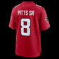 A.Falcons #8 Kyle Pitts Sr. Red Game Stitched American Football Jerseys
