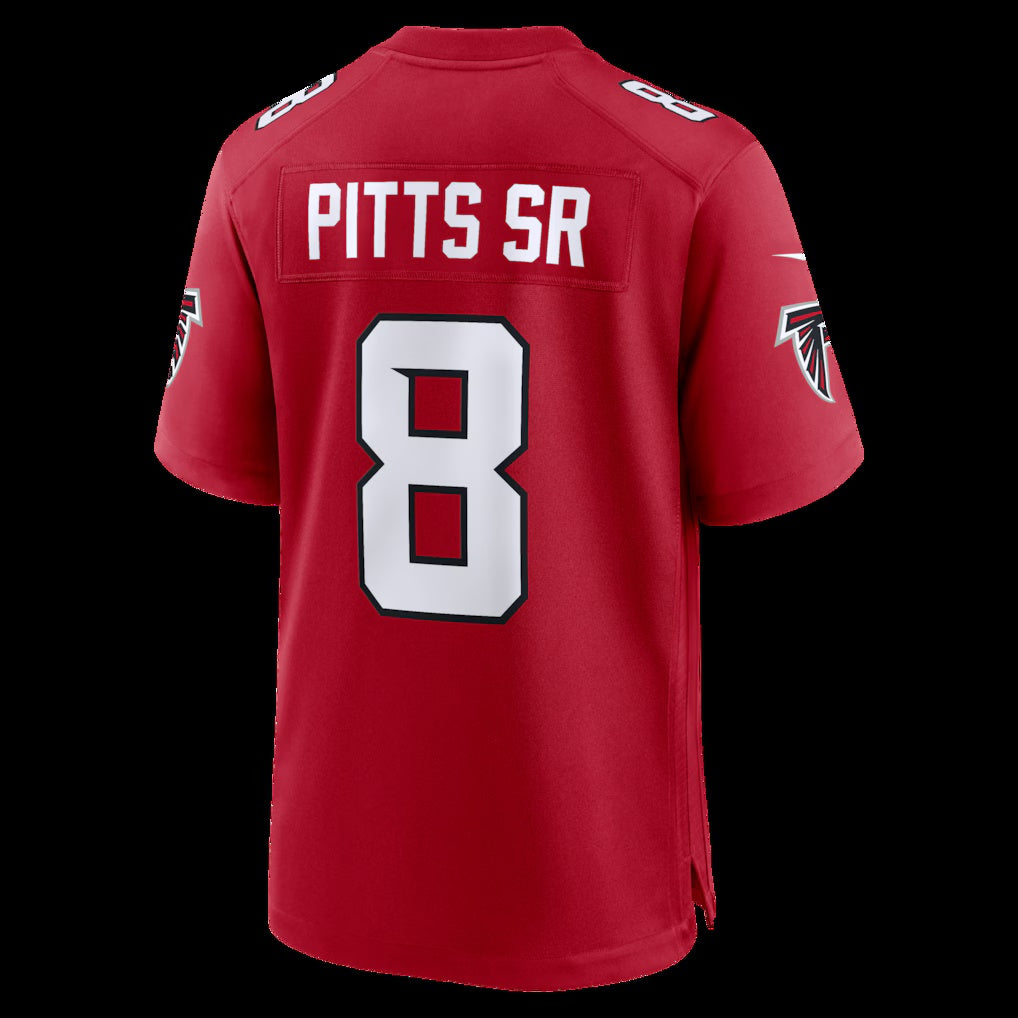 A.Falcons #8 Kyle Pitts Sr. Red Game Stitched American Football Jerseys