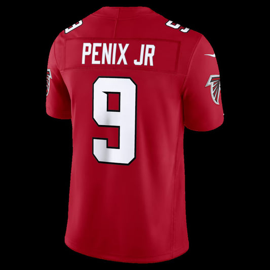 A.Falcons #9 Michael Penix Jr. Red Vapor F.U.S.E. Sewn Down Limited Stitched American Football Jerseys