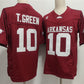 A.Razorbacks #10 TAYLEN GREEN Red 2025 F.U.S.E. Vapor Limited Stitched Football American College Jerseys