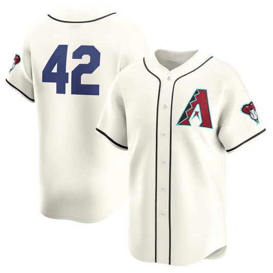 Arizona Diamondbacks 2024 #42 Jackie Robinson Day Home Limited Jersey – White Stitches Baseball Jerseys