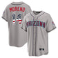 Arizona Diamondbacks #14 Gabriel Moreno Player Gray USA 250 Fourth of July Home Game Stitched Baseball Jersey