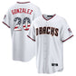 Arizona Diamondbacks #20 Luis Gonzalez Player White USA 250 Fourth of July Home Game Stitched Baseball Jersey