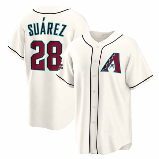 Arizona Diamondbacks #28 Eugenio Suárez 2025 All-Star Game Home Replica Player Jersey - Cream Baseball Jersey