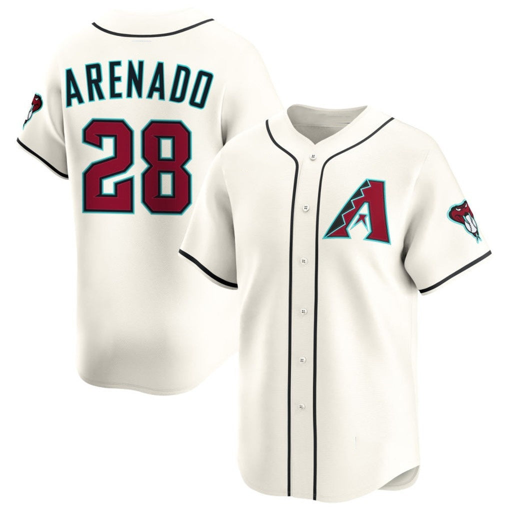 Arizona Diamondbacks #28 Nolan Arenado Cream Home Limited Baseball Jersey
