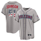 Arizona Diamondbacks #51 Randy Johnson Player Gray USA 250 Fourth of July Home Game Stitched Baseball Jersey