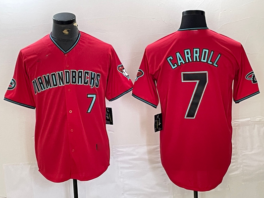 Arizona Diamondbacks #7 Corbin Carroll Red 2024 Cool Base Stitched Baseball Jersey