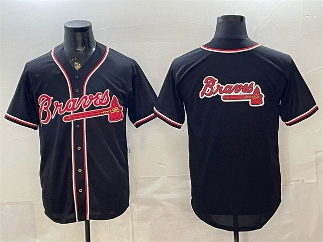 Atlanta Braves Team Big Logo 2026 Fashion Replica Black Out Stitched Jersey